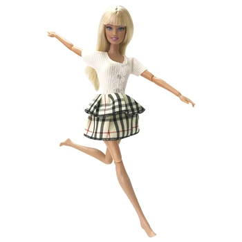 1 бр., модерно тънката рокля, ежедневна рокля с кръгло деколте, популярна парти за Барби кукли, аксесоари, играчки 091F