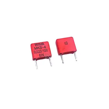 10 бр./Веймарский кондензатор 100 333 0,033 ICF 100 В 33nF MKS4 Разстояние между контактите от 7,5 мм Кратък щифт