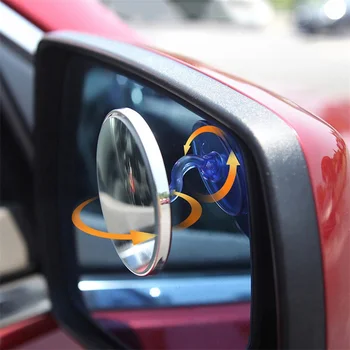 2 Бр. Автомобилен Стайлинг, 360-Градусное Огледалото за Обратно виждане, Кръгла Рамка, Куполна Огледало За Слепи Зони, Прозрачно HD Огледалото за Обратно виждане, Подпомагаща Безопасността при Шофиране
