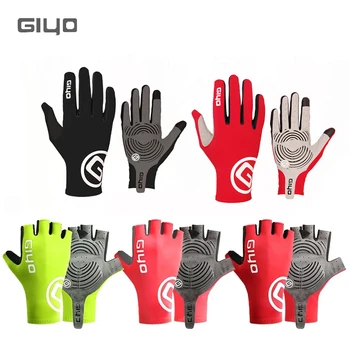 GIYO със сензорен екран, дълги пълни пръсти, полупальцы, гел спортни велосипедни ръкавици, МТБ, Шоссейный велосипед, cross-женски мъжки велосипедни ръкавици