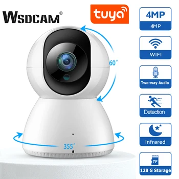 WSDCAM WiFi IP камера за нощно виждане на Hristo Камера за наблюдение 4 Мегапиксела с автоматично проследяване; 400 W Пиксел камера за домашна сигурност с откриване на човек