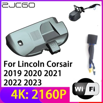 ZJCGO 4K 2160P Dash Cam Авто Dvr Камера 2 Обектива Записващо устройство, Wifi Нощно Виждане за Lincoln Corsair 2019 2020 2021 2022 2023