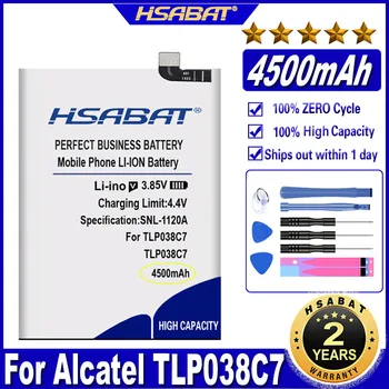 Батерия HSABAT TLP038C7 4500 mah батерии за мобилни телефони Alcatel