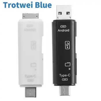 Висока скорост на Четец на карти Type-C Micro USB Type-C Адаптер за флаш Универсален Комбиниран жак 3 в 1 устройство за четене на карти памет TF
