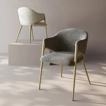Възглавници, трапезни столове, Модерен метален подлакътник, Меко кресло за отдих С облегалка, Ергономични Мебели за грим Sillas De Comedor