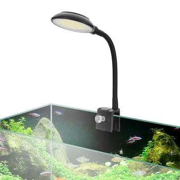 Въртящ се на 360 ° лампа за Аквариум, мини led Лампа за Аквариум, Преносимо USB-осветление за Аквариум, Висока Яркост, COB, Светлина за водни растения