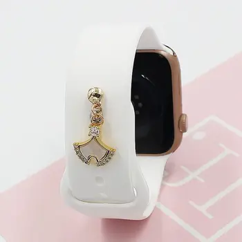 Декоративно пръстен за каишка за Apple Watch, силикон каишка за часовник, глобус, декоративни пирони за спортна каишка Iwatch, аксесоари