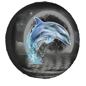 Делфин, Танцуващ В Лунна светлина, Калъф За Резервна гума, Чанта, при всякакви метеорологични условия Капаци за Колелата Джип Hummer 14 