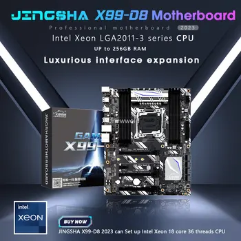 Дънна платка JINGSHA X99 D8 lnteI kit xeon x99 LGA2011 Чипсет-3 V3 V4 USB3.0 NVME M. 2 SSD WiFi Памет DDR4 8-канален Детска такса
