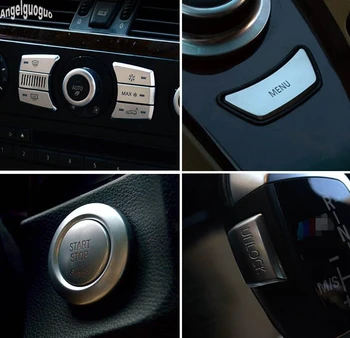 За BMW 5 Серия E60 2004-10 стикер Автомобилен климатик CD бутон за управление на Врата, прозорец, Стеклоподъемником, меню на Ключа, за довършителни работи на капаци на двигателя