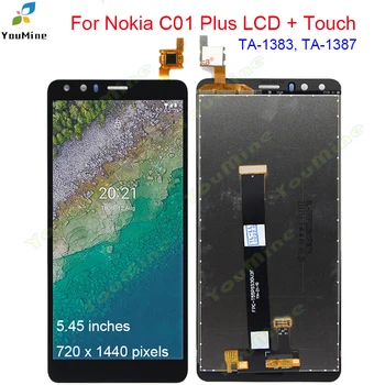 За Nokia C01 Plus TA-1383, TA-1387 LCD дисплей с сензорен екран Дигитайзер възли За Nokia C01 Plus Подмяна на екрана