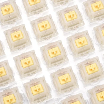 Капачка Gateron, млечно жълти ключове, 3-пинов (35 бр.), линеен превключвател на плоча за механична клавиатура
