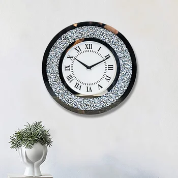 Кварцов стенен часовник Начало декор Елегантен класически безшумни стенни часовници Стъклени игли през Цялата подарък за съвременно изкуство Reloj Pared Room Decor