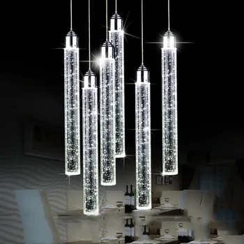 Модерен crystal led окачен лампа, ресторант, окачена лампа с дълга шампанско с шнорхел, началната дневна, спалня, нощни кристална окачен лампа
