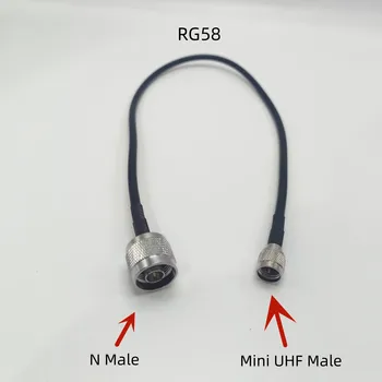 Нов кабел 50-3 RG58 от щепсела N към мини-UHF-штекерному конектора RF-коаксиална скок с косичкой за радио антени