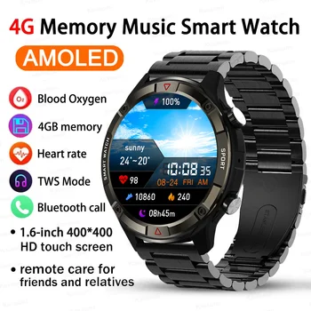 Новите Смарт часовници AMOLED с 1,6-инчов HD-Дисплей, 4G Паметта, Музикални, Спортни Часовници, Bluetooth-Предизвикателство, Умни Часовници За Мъже, Слушалки Huawei TWS