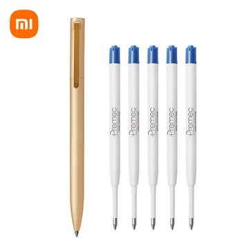 Оригиналната Писалка, за да Означения Xiaomi Mijia Metal Sign Pen 0,5 мм е Гладка Swiss Permec Бензиностанция Черно Мастило MiKuni Japan Сини Офис Студентски Химикалки За Писане