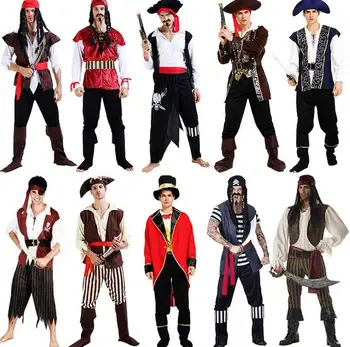 Пиратски Костюм за партито, с високо качество, мъжки униформи за cosplay капитан, pirate секси дрехи за възрастни, костюм за Хелоуин