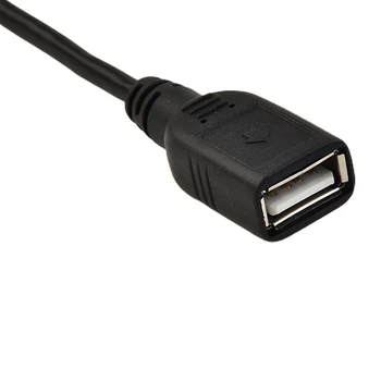 Практичен автомобил USB адаптер, авто USB адаптер, удължител, подмяна на кабели, черни аксесоари, 2 бр, 4-пинов и 6-пинов конектор