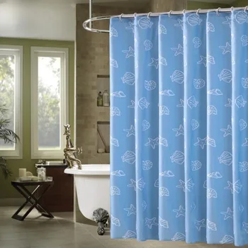 Серия Blue Ocean утолщает водоустойчива завеса за душ завеса за баня от полиестерни влакна, материал Cloh за баня, домашен декор