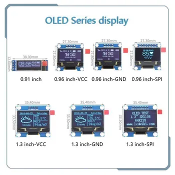 Серия OLED BLue Word 0.91/0.96/1.3 -Инчов OLED-дисплей IIC I2C, SPI 128X64 I2C SSD1306 12864 LCD 