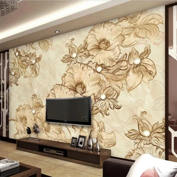 Тапети beibehang по поръчка, стенописите в хола, за най-добра рисунка на мраморни линии, цвете, хол, телевизор, декоративна живопис стени