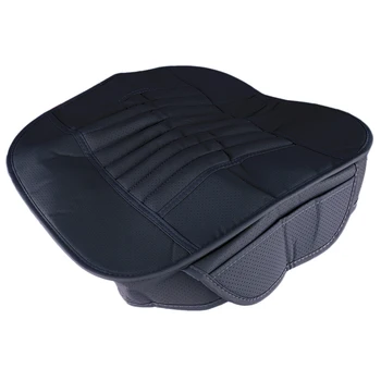 Черна Изкуствена универсална възглавници за предните седалки на автомобила, мат, Мек Дишащ Бамбук въглен, Пълно Обкръжение