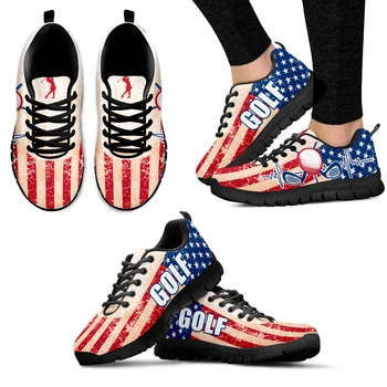 חדש אמריקאי דגל עיצוב קיץ סניקרס גולף דגל הדפסת נעלי Custom דגל/ספורט תחביב נעלי על ביקוש Zapatos